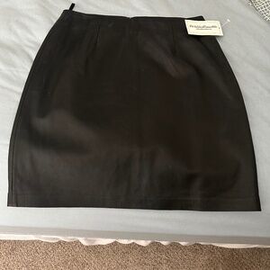 Black leather skirt